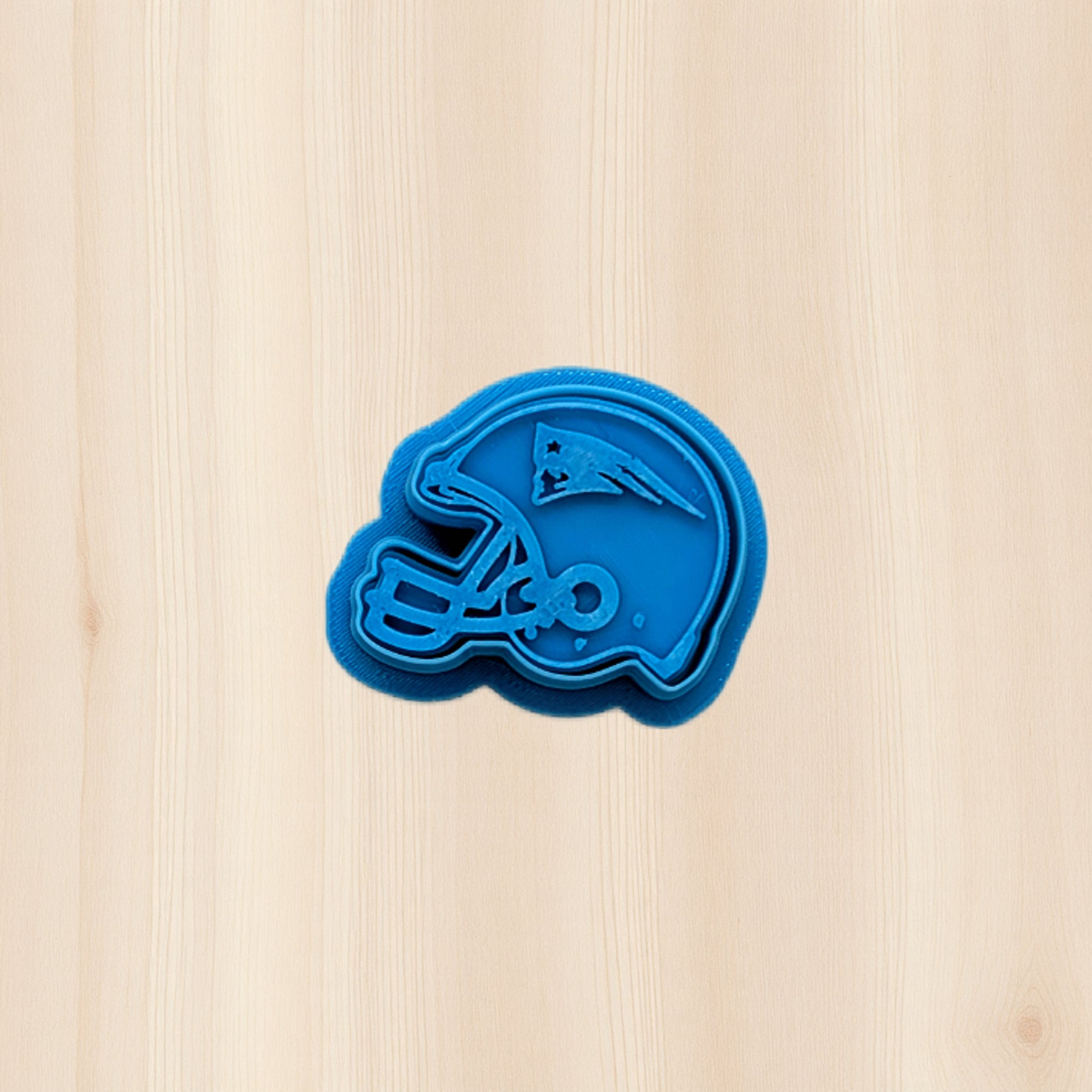 New England Patriots Football Helmet Cutter & Stamp Set for Cookies, Fondant & Polymer Clay