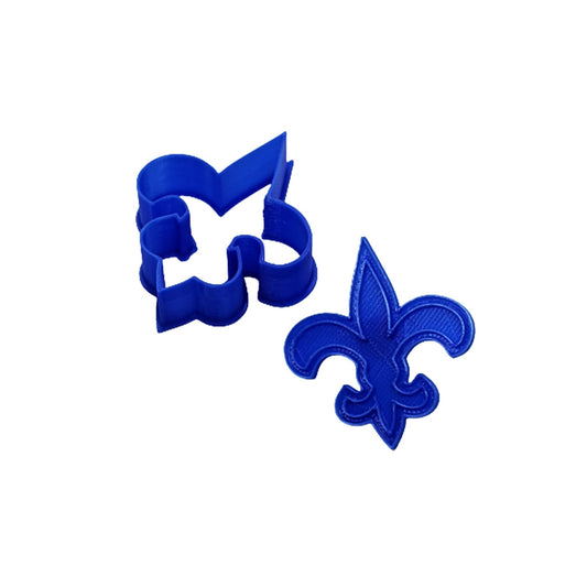 New Orleans Fleur De Lis Cookie Cutter & Stamp Set: Ideal for Cookies, Ceramics, Pottery, Polymer Clay, Fondant - Multi-Medium Craft & Baking Tool