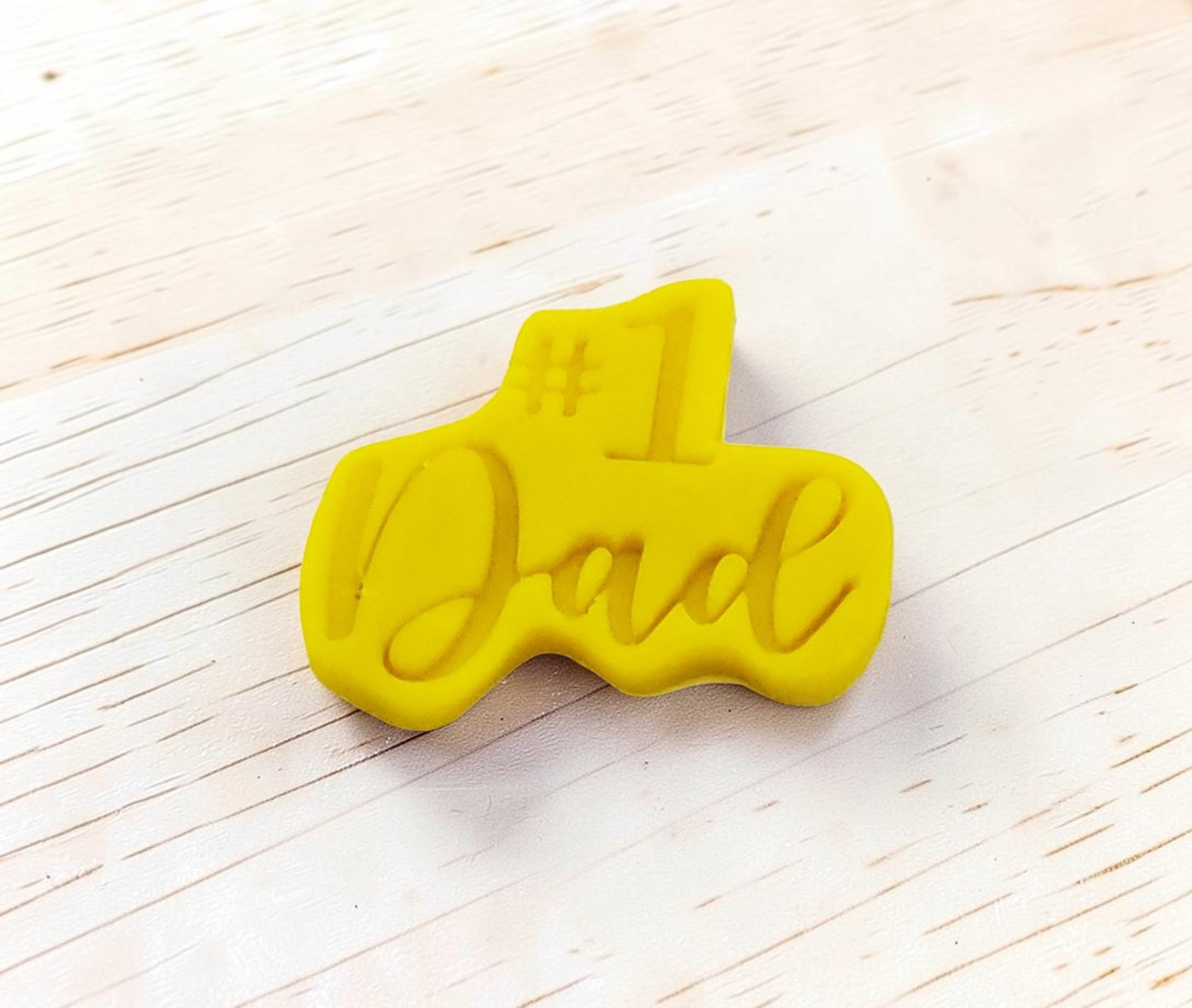 Number 1 Dad Clay cutout