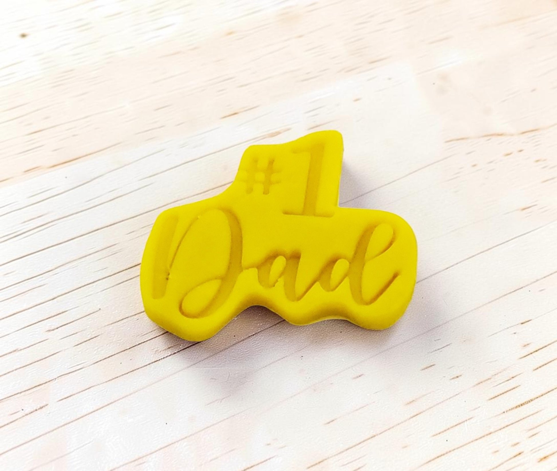 Number 1 Dad Clay cutout