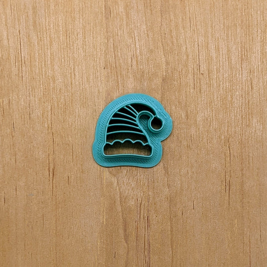Striped Santa Claus Hat Cookie Cutter - Style B: Idea for Cookies, Ceramics, Pottery, Polymer Clay, Fondant