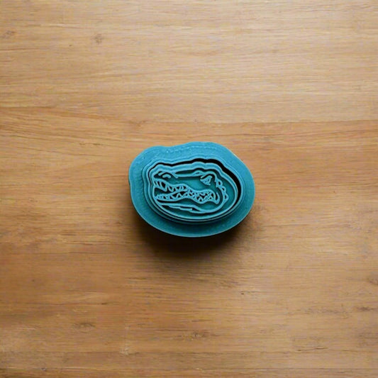 Florida Gator Cutter & Stamp Set: Versatile Tool for Cookies, Ceramics, Pottery, Fondant, and More