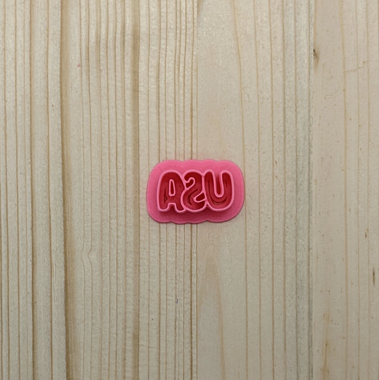 USA Bubble Letters Cookie Cutter for Cookies, Ceramics, Pottery, Polymer Clay, Fondant - Multi-Medium Craft & Baking Tool