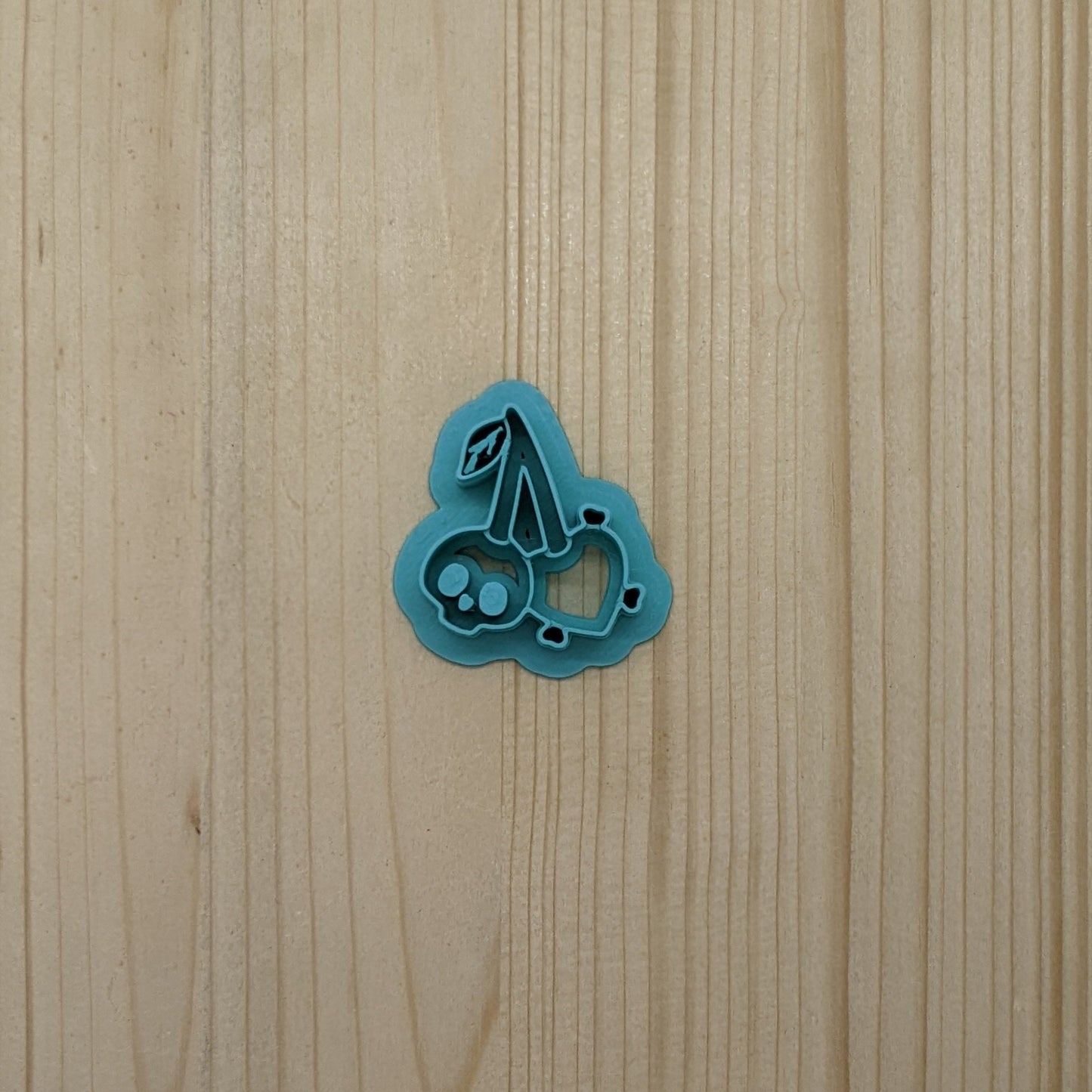 Cherry Skull Heart and Bones Cookie Cutter for Cookies, Ceramics, Pottery, Polymer Clay, Fondant & More
