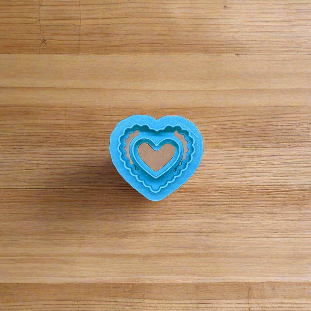 Scalloped Heart Hoop Cookie Cutter: Ideal for Cookies, Ceramics, Pottery, Polymer Clay, and Fondant