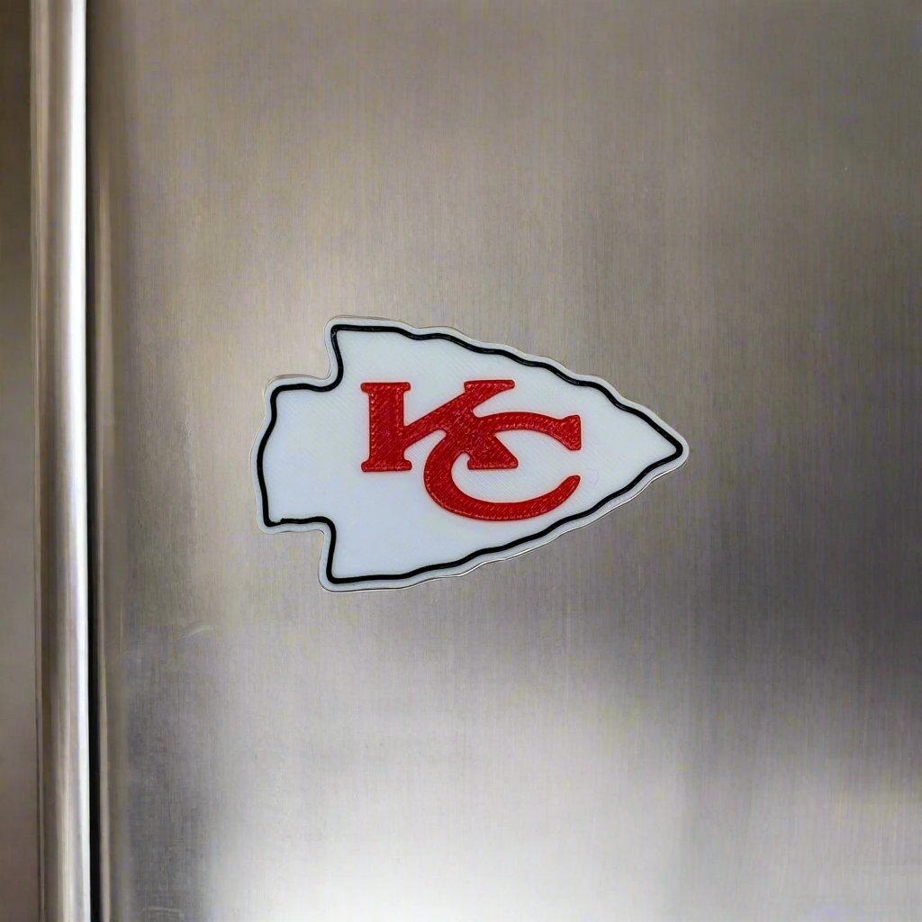 KC Arrowhead Refrigerator Magnet | Kansas City Chiefs Fridge Magnet | 3D Printed Decor | 3D Printed Kitchen Decor | Unique Gift Idea