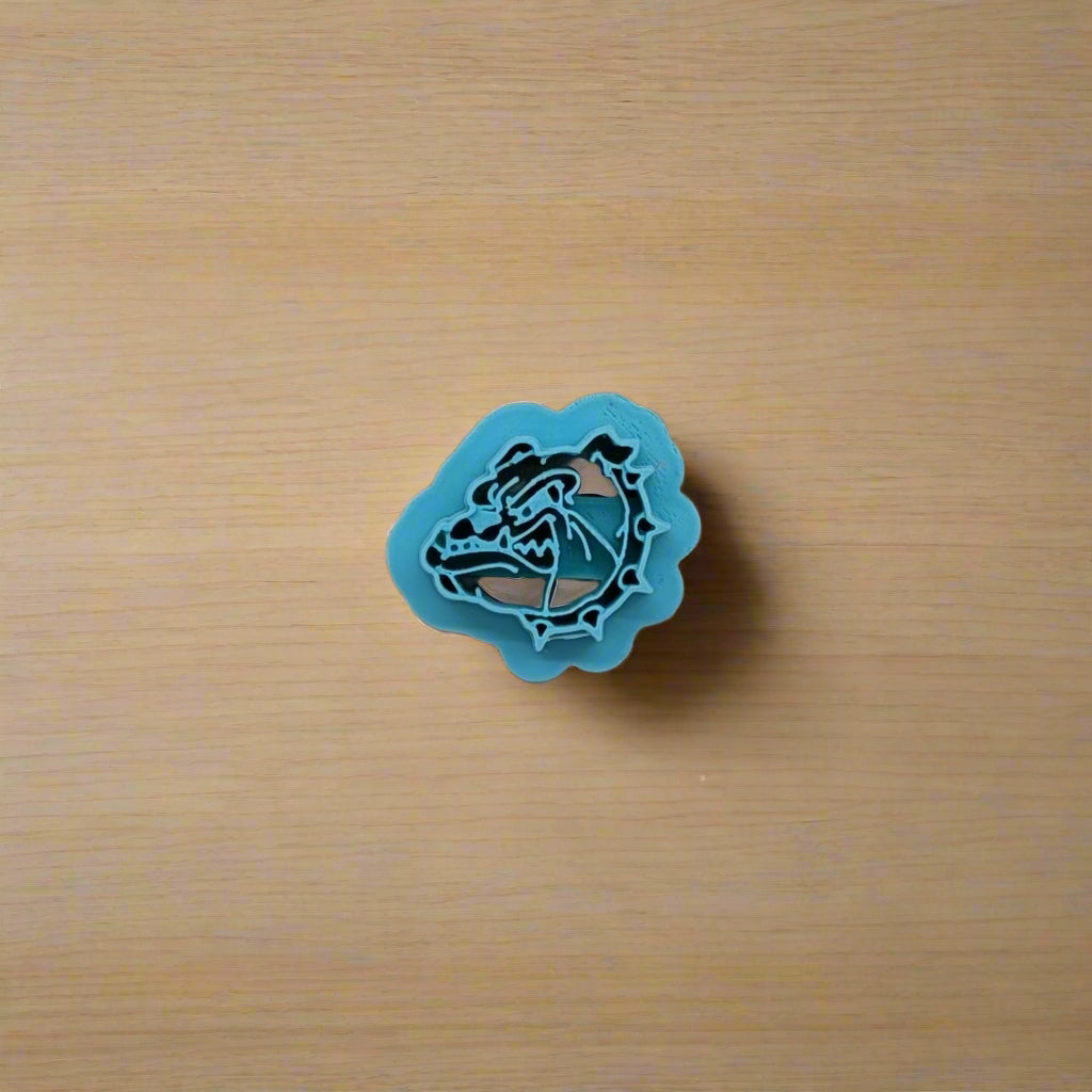 Bulldog Head Logo Cookie Cutter: Ideal for Cookies, Ceramics, Pottery, Polymer Clay, Fondant - Multi-Medium Craft & Baking Tool