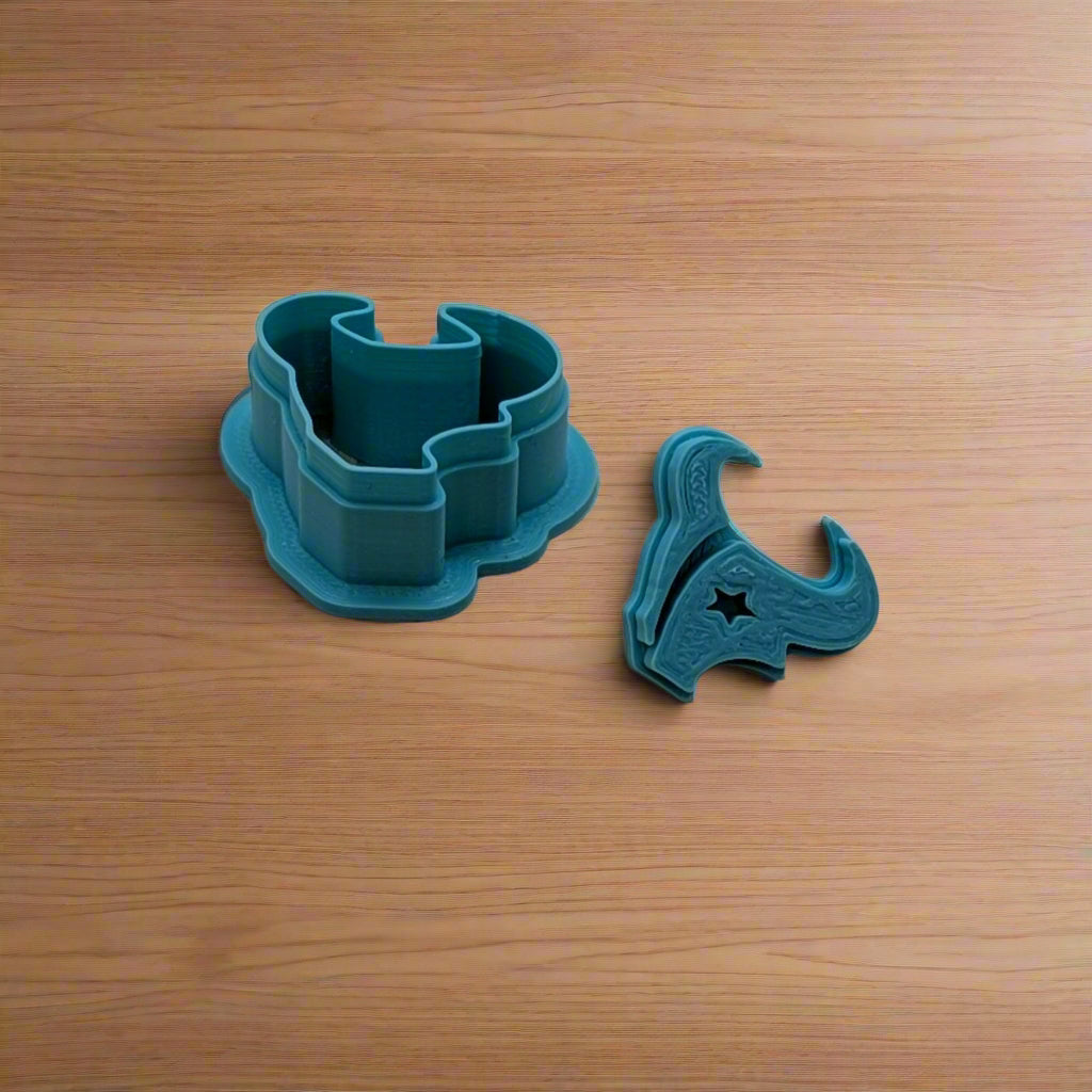 Houston Texans Cookie Cutter & Stamp Set: Versatile Tool for Cookies, Ceramics, Pottery, Fondant, and More