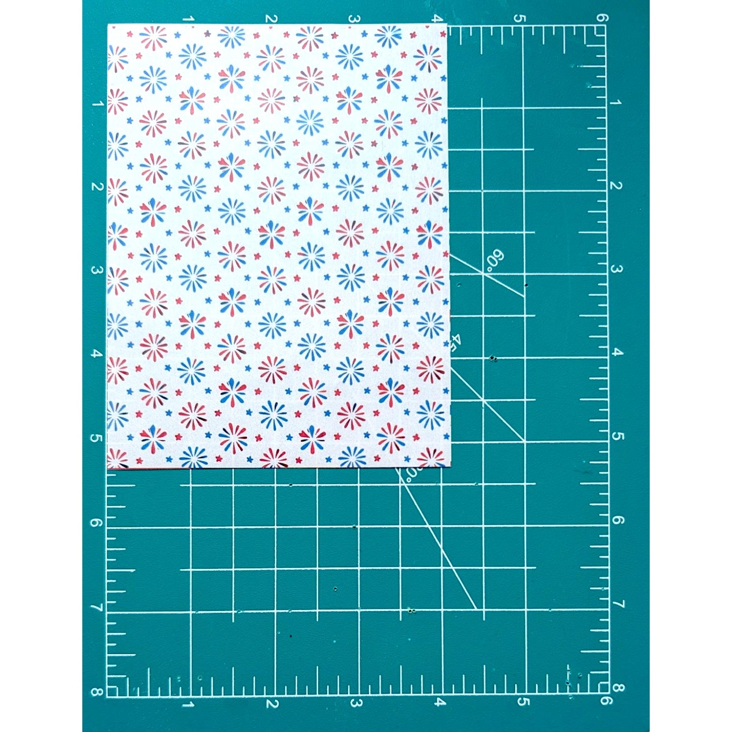 Patriotic Flower Burst Water-Soluble Transfer Sheet