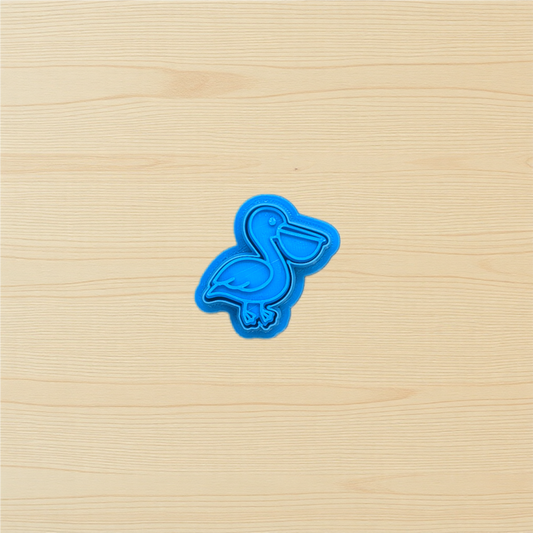 Pelican Cookie Cutter & Stamp Set: Versatile Tool for Cookies, Ceramics, Pottery, Fondant, and More