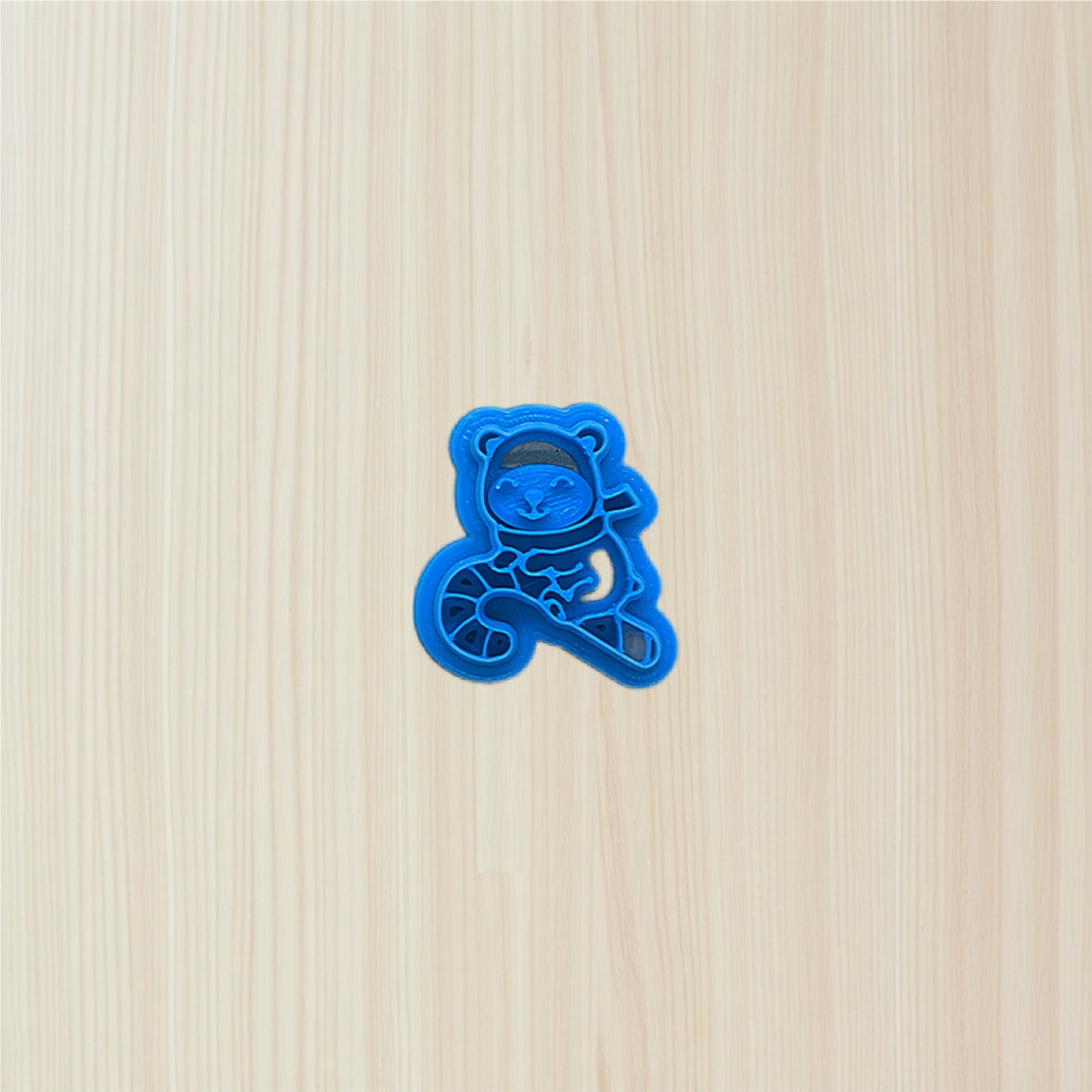 Winter Bear Riding Christmas Candy Cane Cookie Cutter - Ideal for Cookies, Ceramics, Pottery, Polymer Clay, Fondant & More