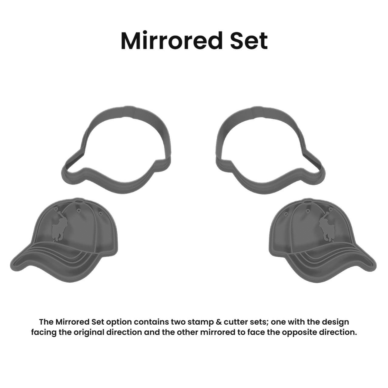 RL Polo Ball Cap Cookie Cutter & Embossing Stamp: Idea for Cookies, Ceramics, Pottery, Polymer Clay, Fondant