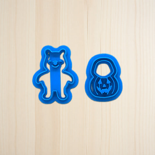 Pooh Bear and Jacko Pumpkin Costume 2 Piece Cookie Cutter Set
