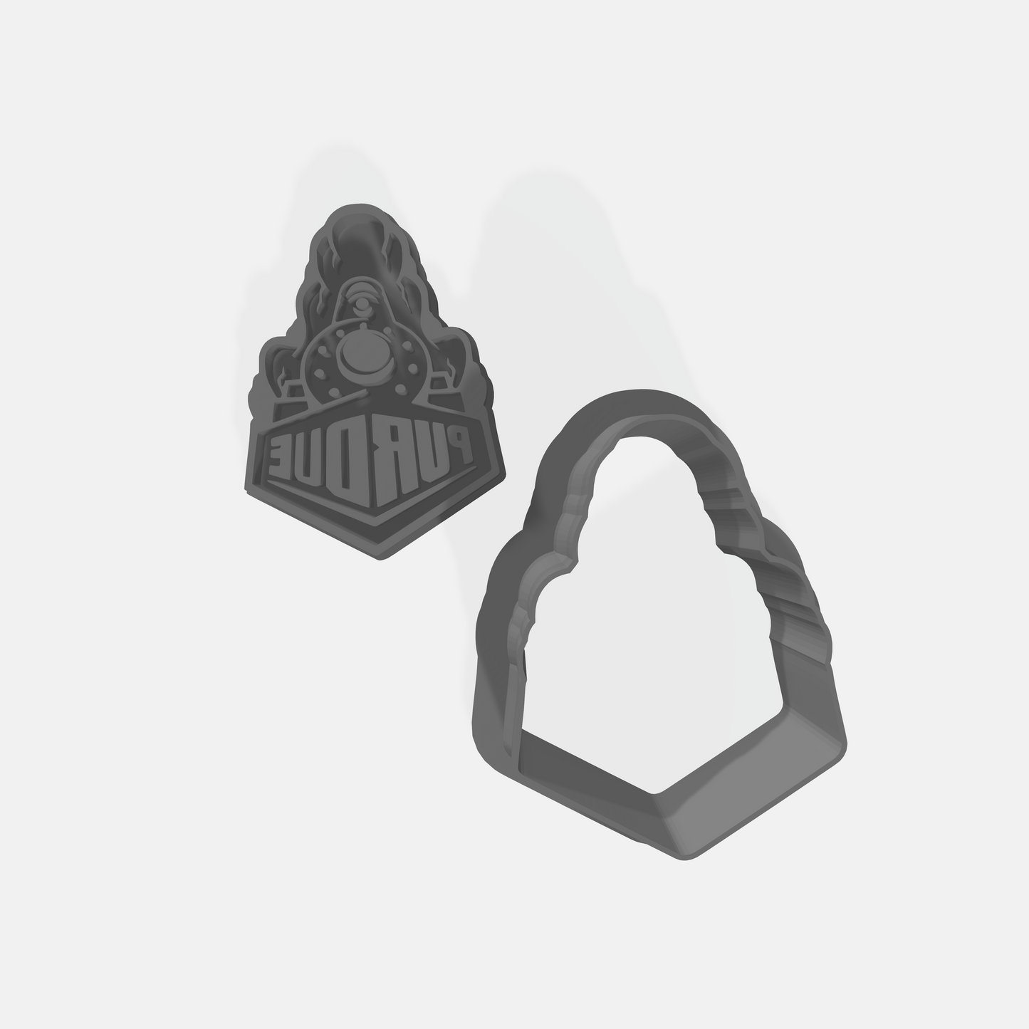 Purdue Boilermakers Train Cookie Cutter & Stamp Set: Ideal for Cookies, Ceramics, Pottery, Polymer Clay, and Fondant