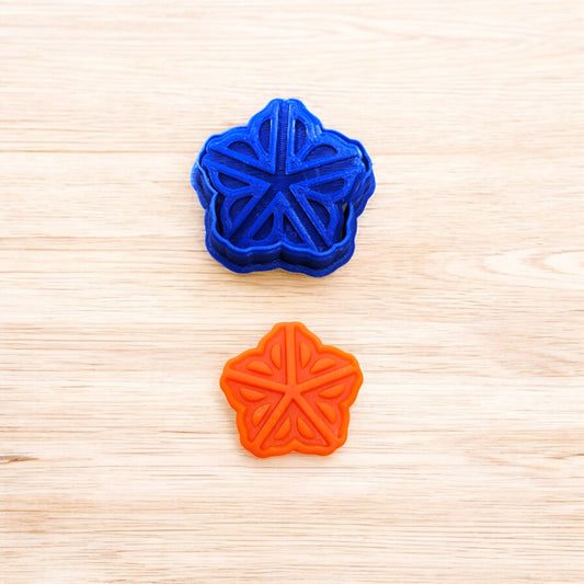 Rochester Flower Cookie Cutter & Stamp Set: Ideal for Cookies, Ceramics, Pottery, Polymer Clay, and Fondant
