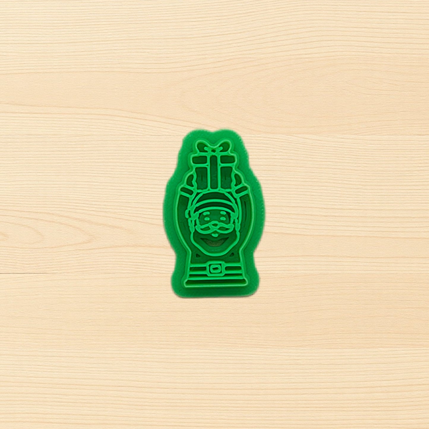 Santa's Surprise Christmas Cookie Cutter: Ideal for Cookies, Ceramics, Pottery, Polymer Clay, and Fondant