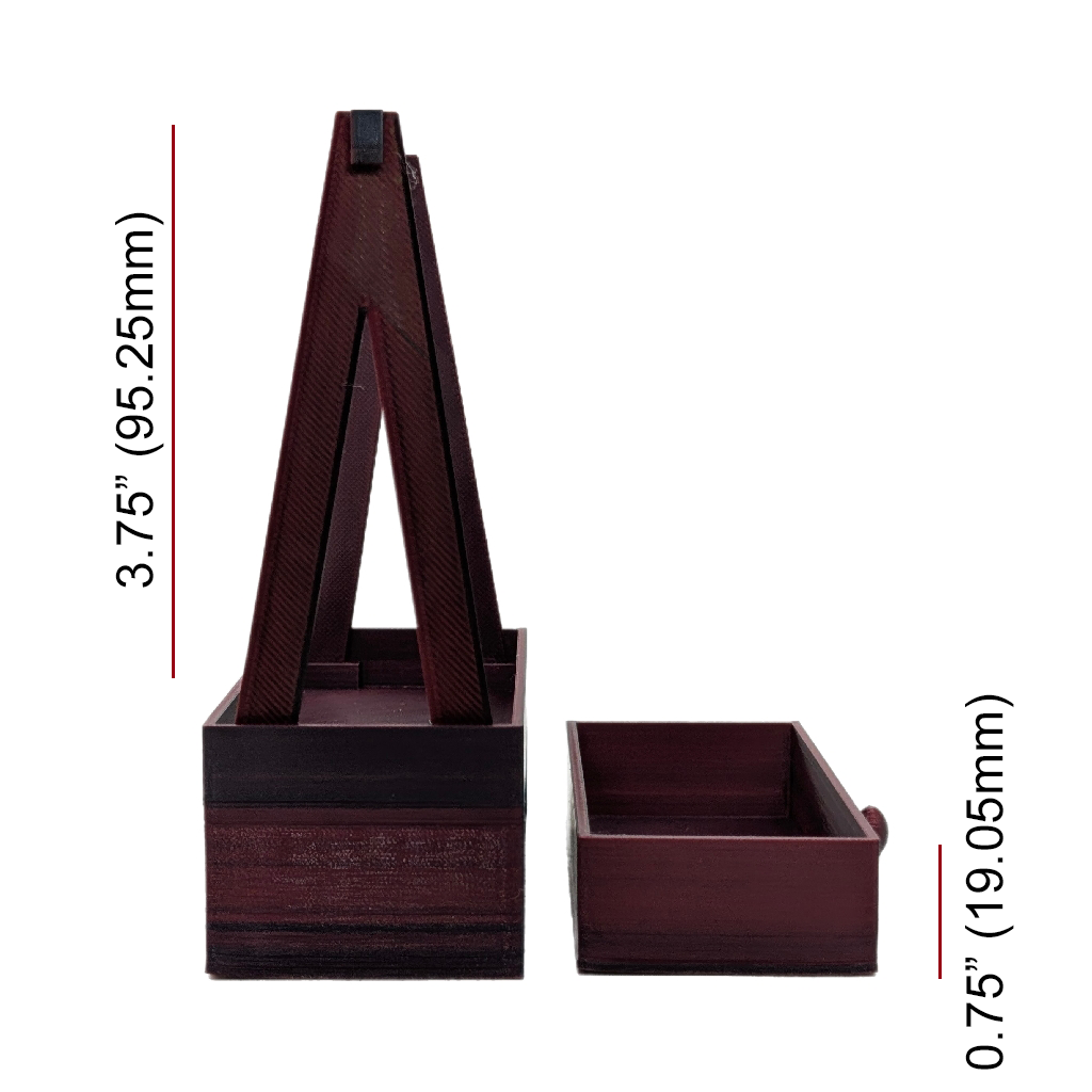 Black Cherry Jewelry Box Set – Organizer with Drawer, Top Tray, Earring Rack (7 Hangers + 2 Earring Cards)