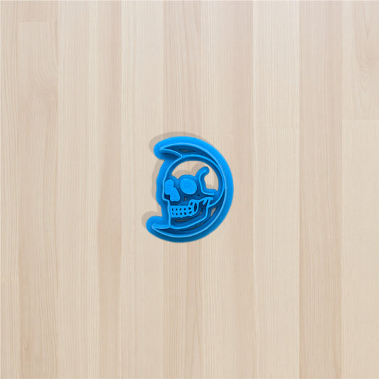 Skull on the Crescent Moon Cookie Cutter: Ideal for Cookies, Ceramics, Pottery, Polymer Clay, Fondant - Multi-Medium Craft & Baking Tool