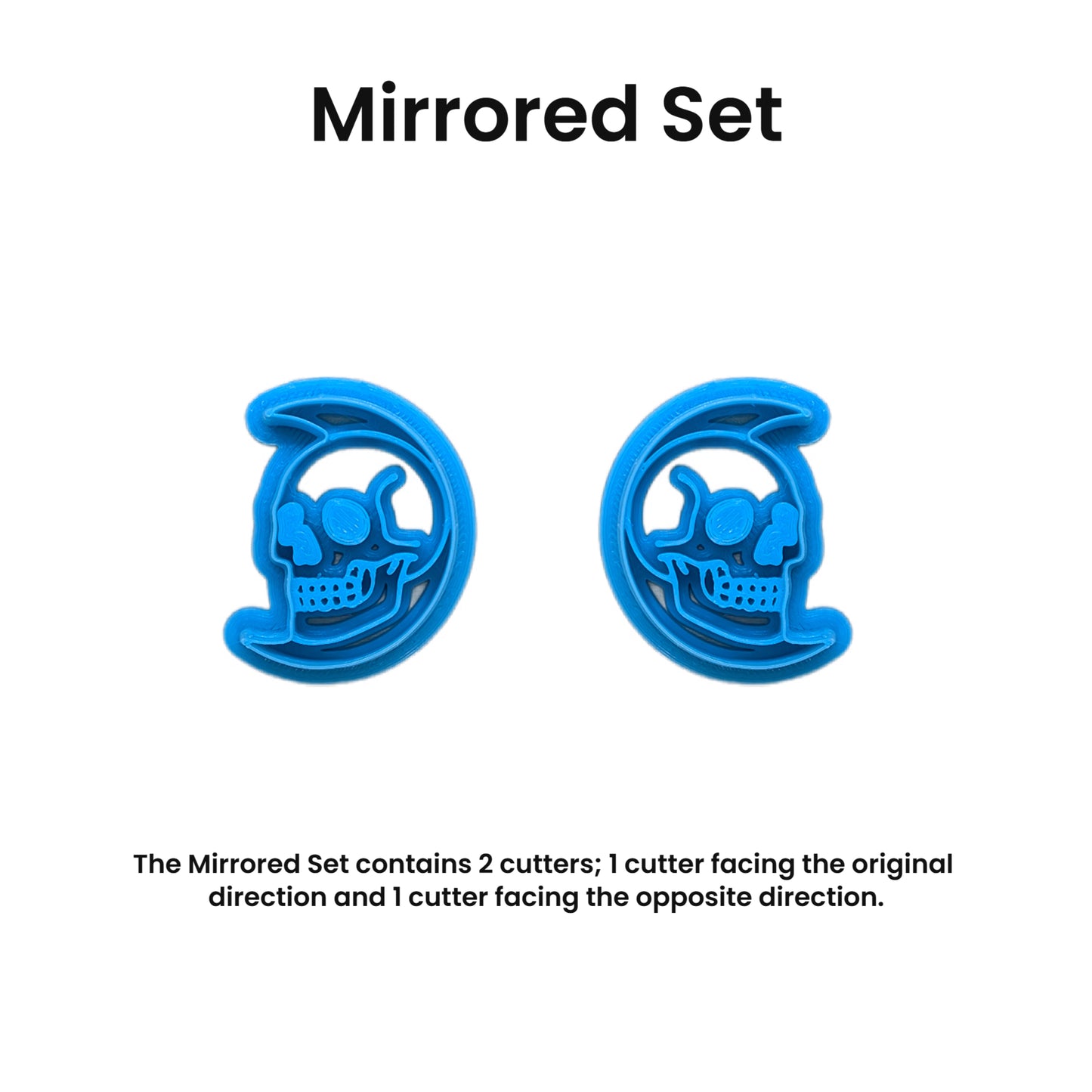 Skull on the Crescent Moon Cookie Cutter: Ideal for Cookies, Ceramics, Pottery, Polymer Clay, Fondant - Multi-Medium Craft & Baking Tool