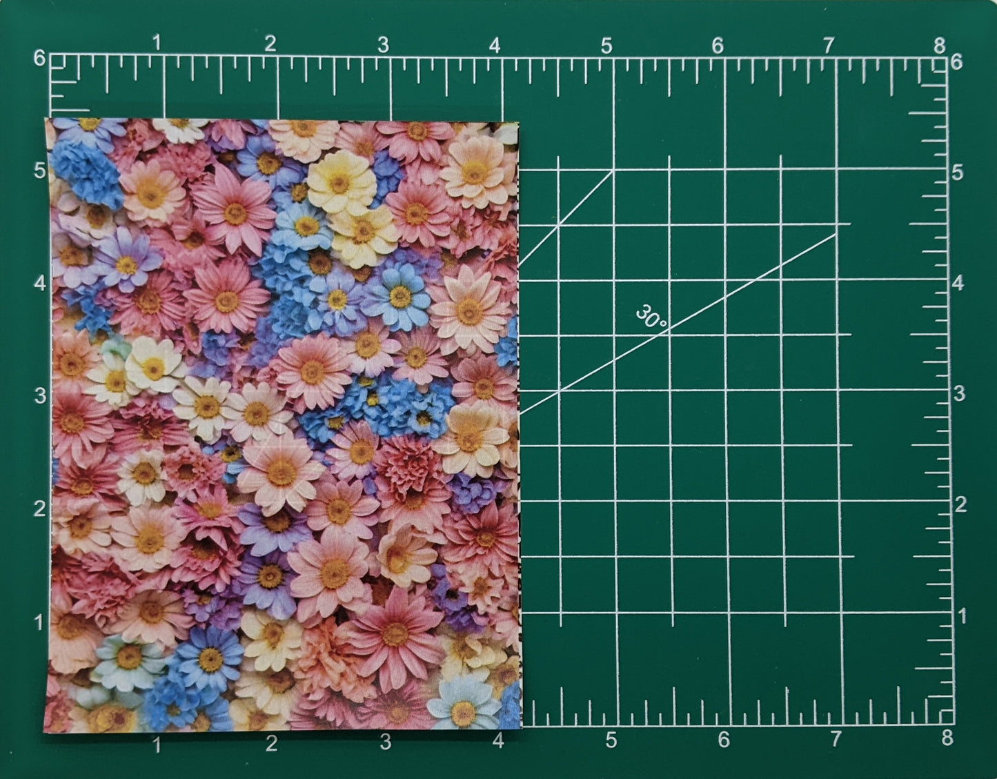 Pastel Color Spring Flowers Water-Soluble Transfer Sheet