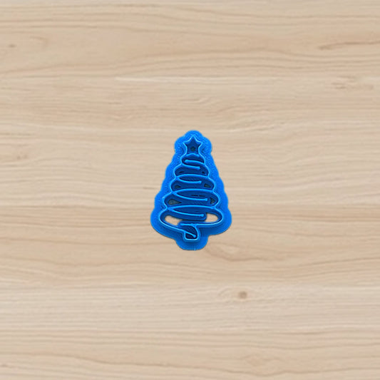 Spiral Spruce Christmas Tree Cookie Cutter: Idea for Cookies, Ceramics, Pottery, Polymer Clay, Fondant