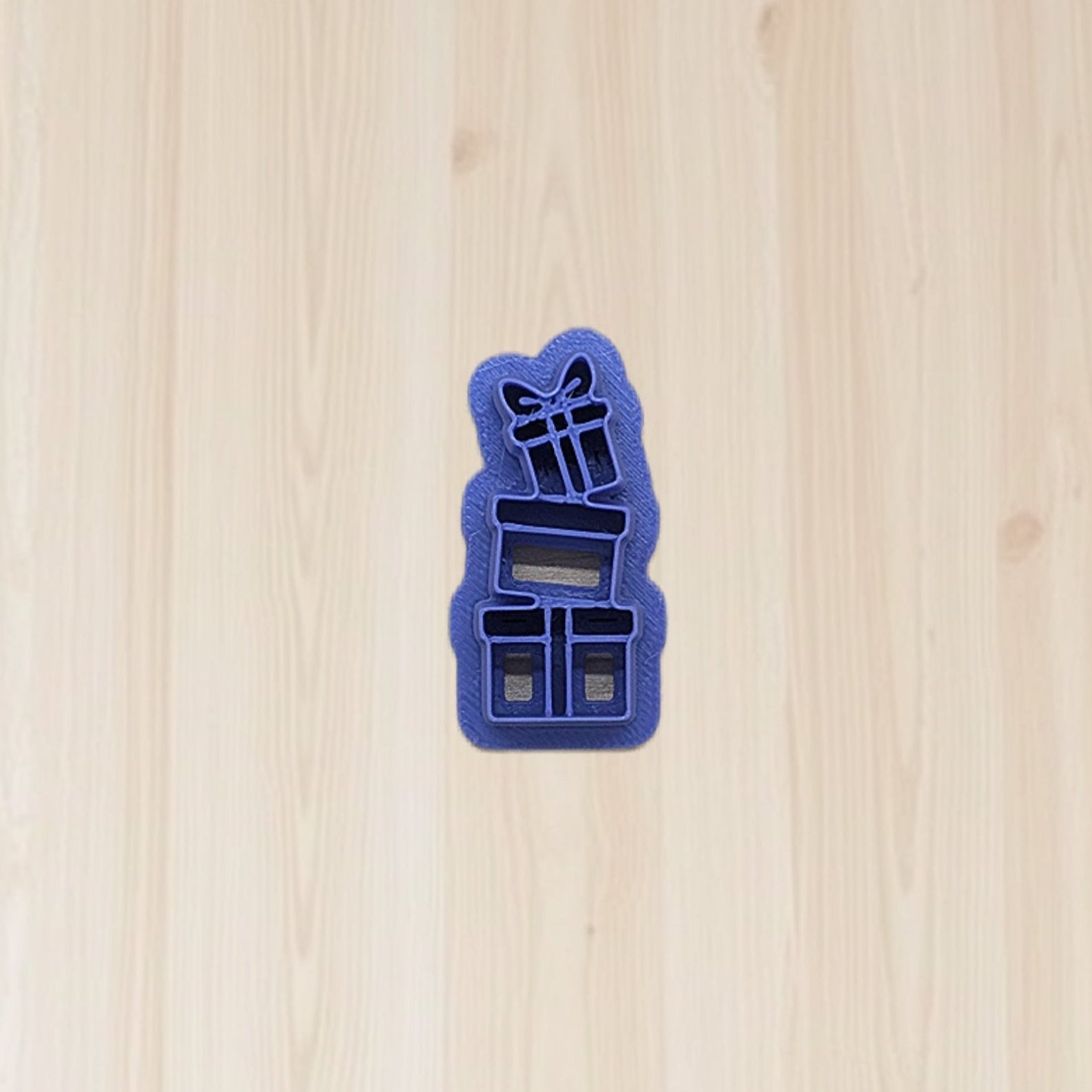 stack of gift boxes cookie cutter ideal for crafting earrings, fondant designs, or ceramic accents