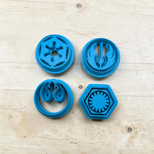 Star Wars Emblem Cookie Cutters: Ideal for Cookies, Ceramics, Pottery, Polymer Clay, and Fondant