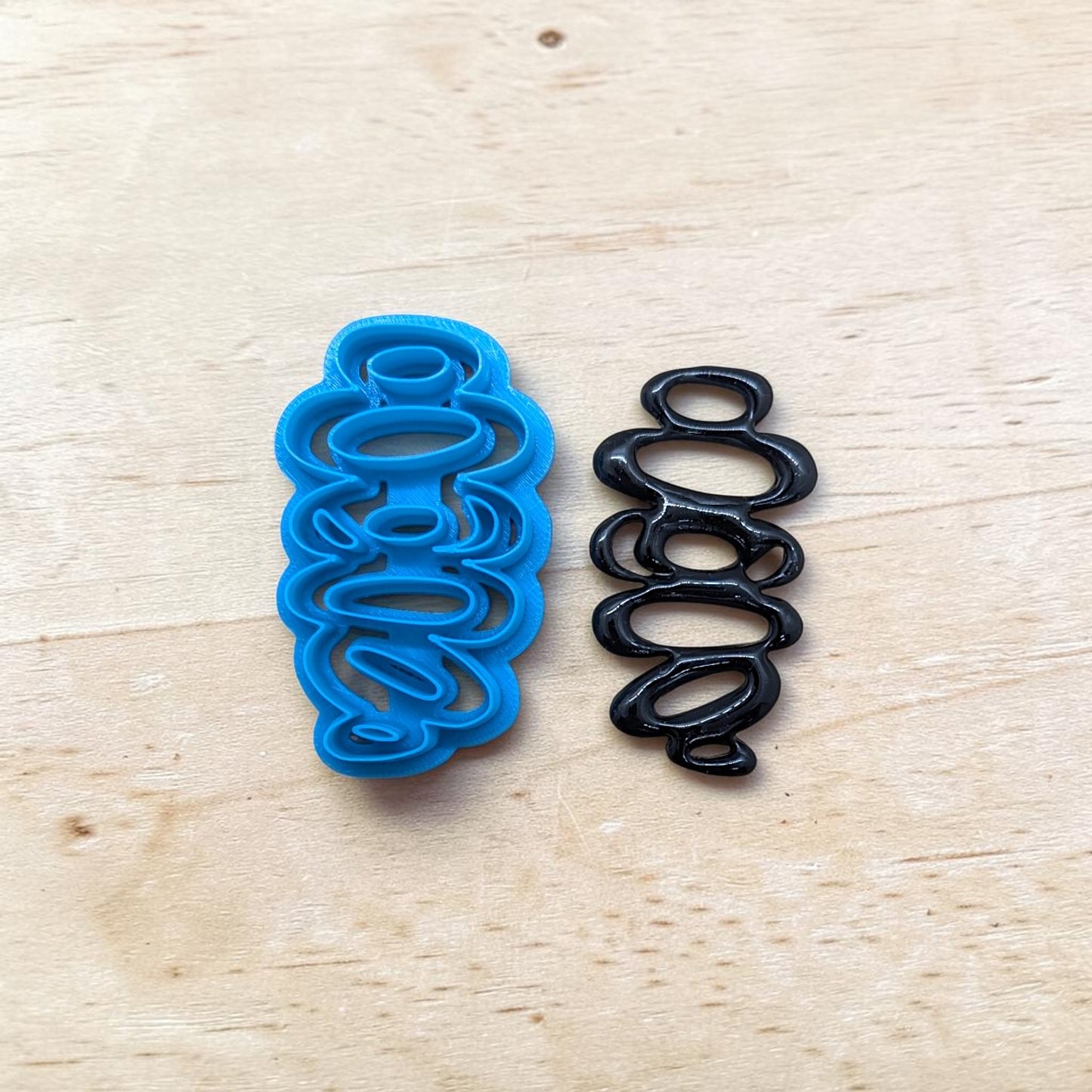 Swanky Stack Boho Clay Cutter | Abstract Organic Earring Mold | Polymer Clay Statement Jewelry Tool