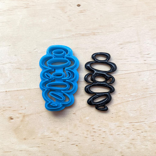 Swanky Stack Boho Clay Cutter | Abstract Organic Earring Mold | Polymer Clay Statement Jewelry Tool