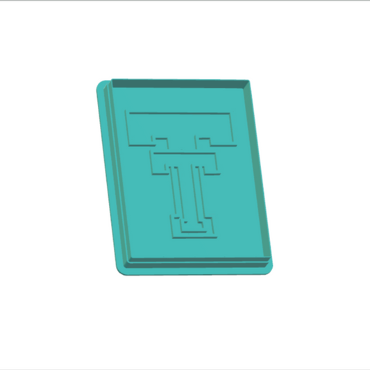 Texas Tech TT Rectangle Cookie Cutter & Stamp Set: Versatile Tool for Cookies, Ceramics, Pottery, Fondant, and More