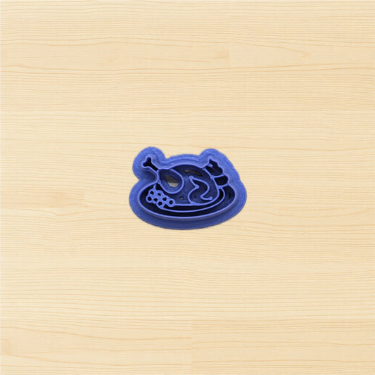 Thanksgiving Turkey Platter Cookie Cutter for Ceramics, Pottery, Polymer Clay, Fondant - Multi-Medium Craft & Baking Tool