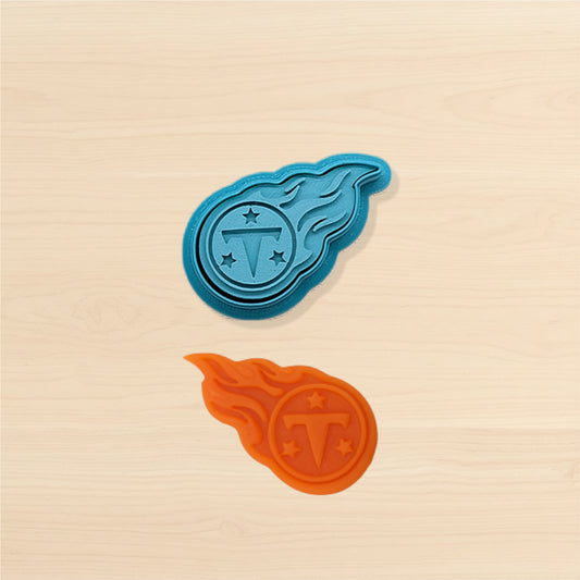Tennessee Titans Cookie Cutter & Embossing Stamp for Cookies, Ceramics, Pottery, Polymer Clay, Fondant - Multi-Medium Craft & Baking Tool