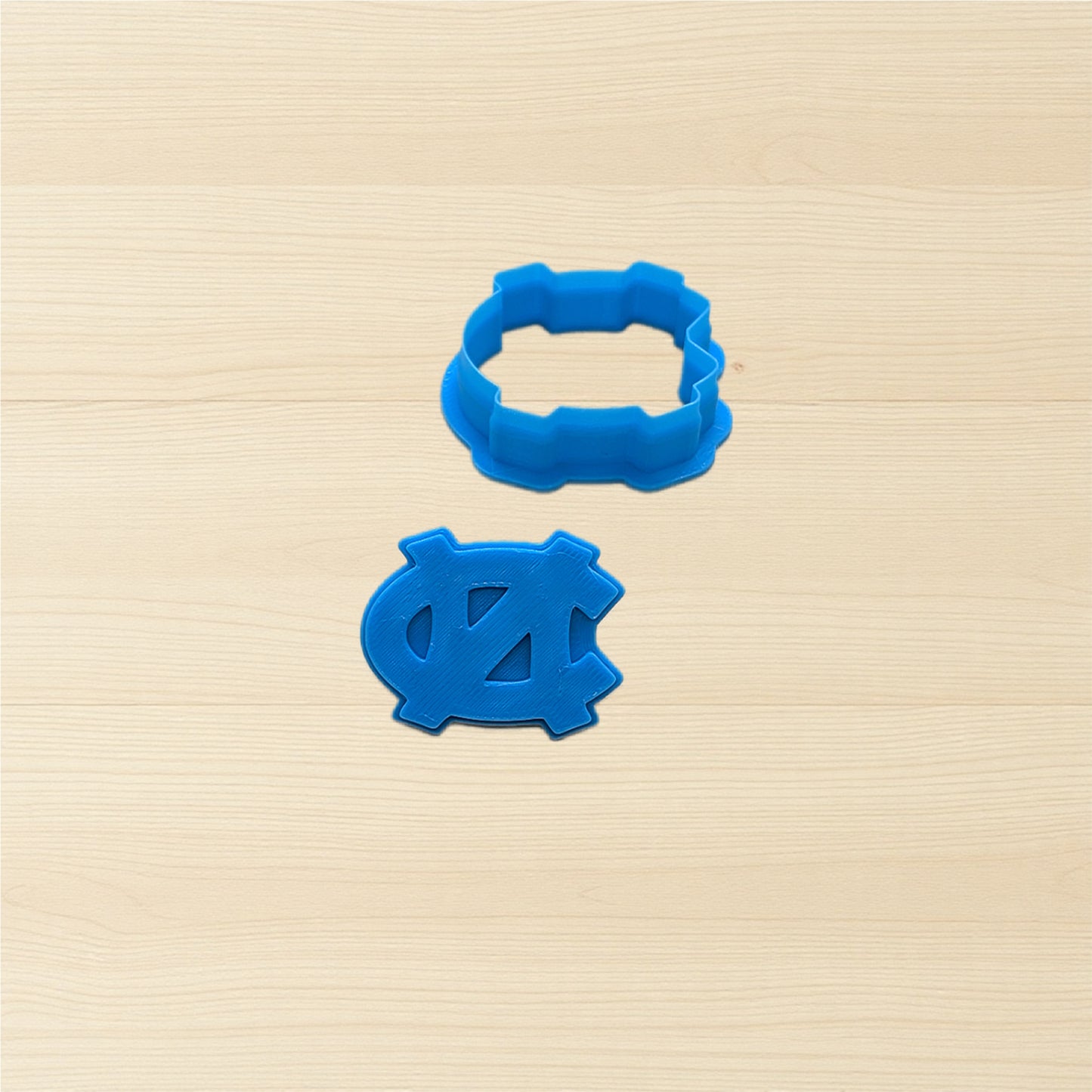 University of North Carolina NC Cookie Cutter & Stamp Set: Ideal for Cookies, Ceramics, Pottery, Polymer Clay, and Fondant