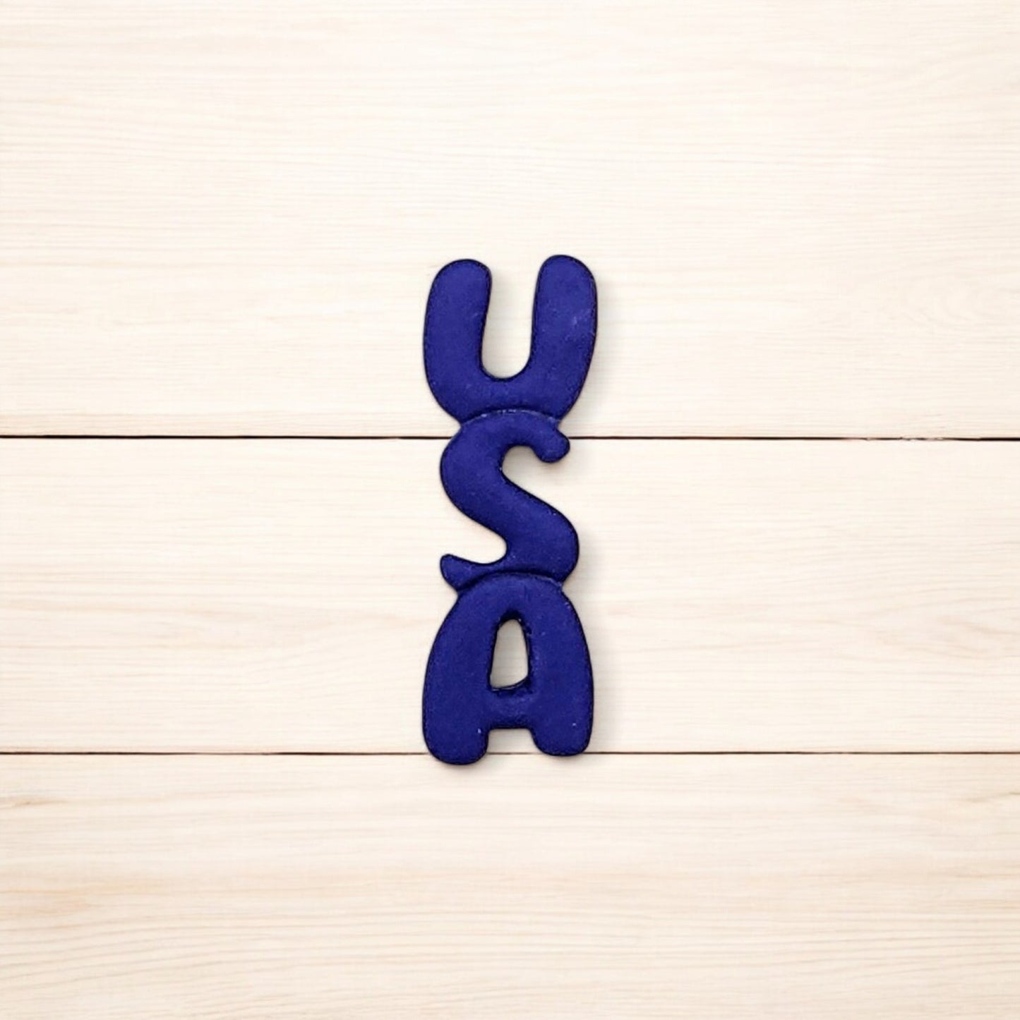 USA Vertical Bubble Letters Cookie Cutter for Cookies, Ceramics, Pottery, Polymer Clay, Fondant - Multi-Medium Craft & Baking Tool