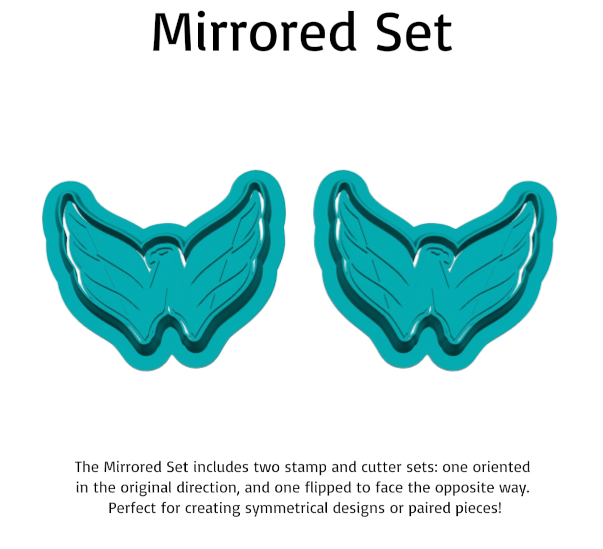 Mirrored Washington Capitals hockey cookie cutter and stamp sets for polymer clay earrings, cookies, fondant and paired crafts