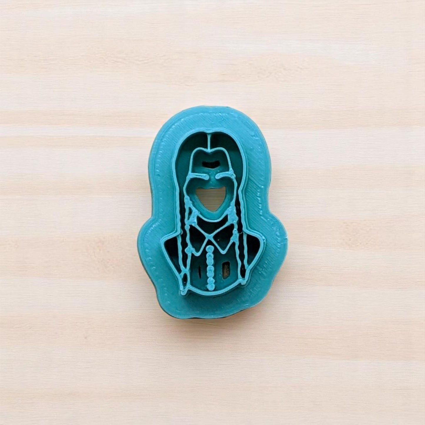 Wednesday Addams Cookie Cutter: Ideal for Cookies, Ceramics, Pottery, Polymer Clay, & Fondant