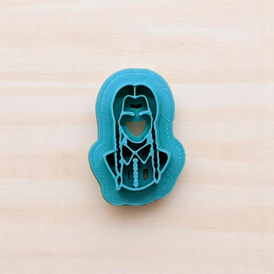 Wednesday Addams Cookie Cutter: Ideal for Cookies, Ceramics, Pottery, Polymer Clay, & Fondant