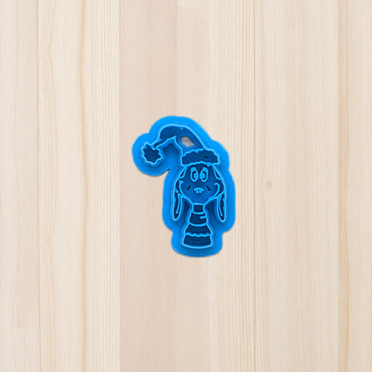 Whoville Inspired Max the Dog with Santa Hat Cookie Cutter: Ideal for Cookies, Ceramics, Pottery, Polymer Clay, and Fondant