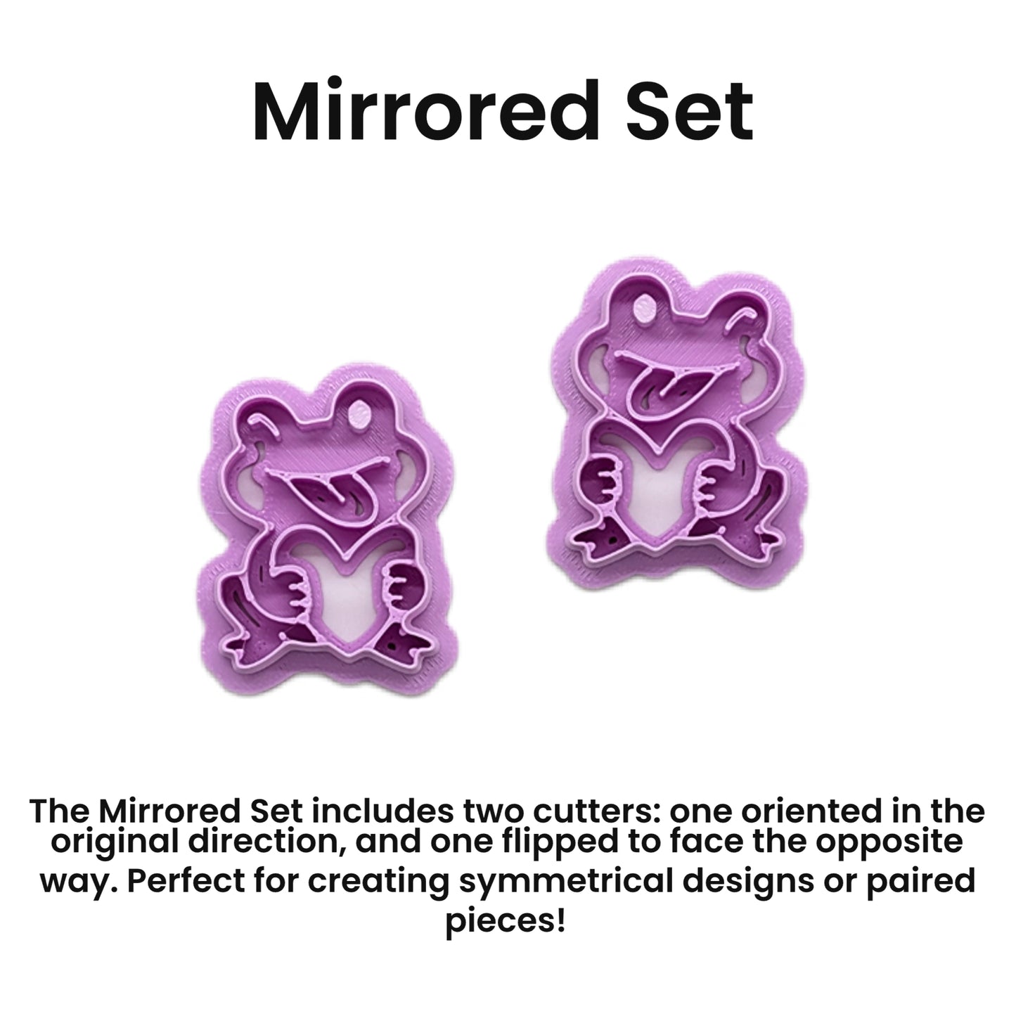 Winking Frog Holding Heart (Style C) Cookie Cutter: Ideal for Cookies, Ceramics, Pottery, Polymer Clay, and Fondant