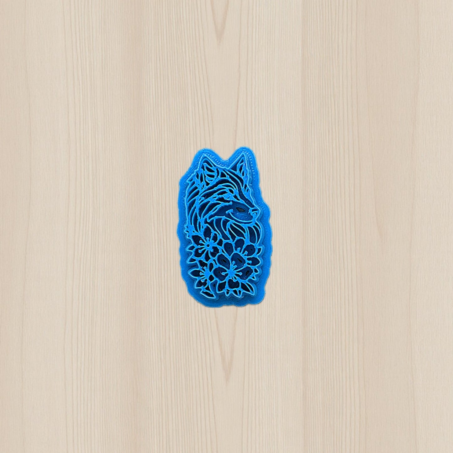 Wolf and Wildflowers Cookie Cutter: Ideal for Cookies, Ceramics, Pottery, Polymer Clay, Fondant - Multi-Medium Craft & Baking Tool