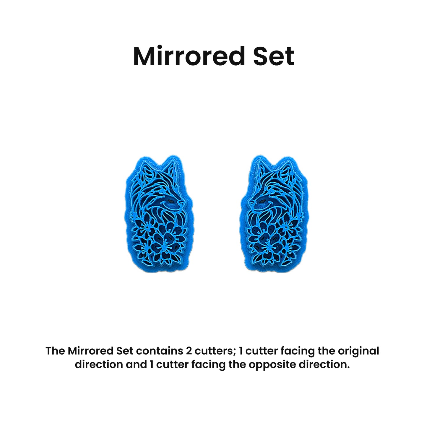 Wolf and Wildflowers Cookie Cutter: Ideal for Cookies, Ceramics, Pottery, Polymer Clay, Fondant - Multi-Medium Craft & Baking Tool