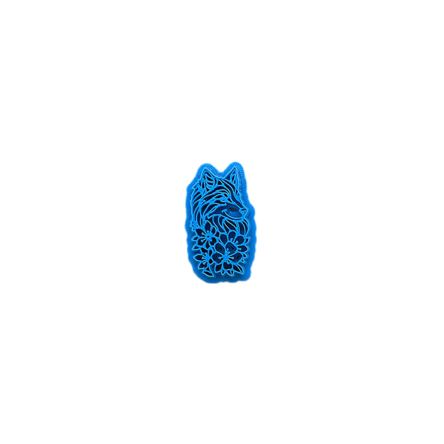 Wolf and Wildflowers Cookie Cutter: Ideal for Cookies, Ceramics, Pottery, Polymer Clay, Fondant - Multi-Medium Craft & Baking Tool