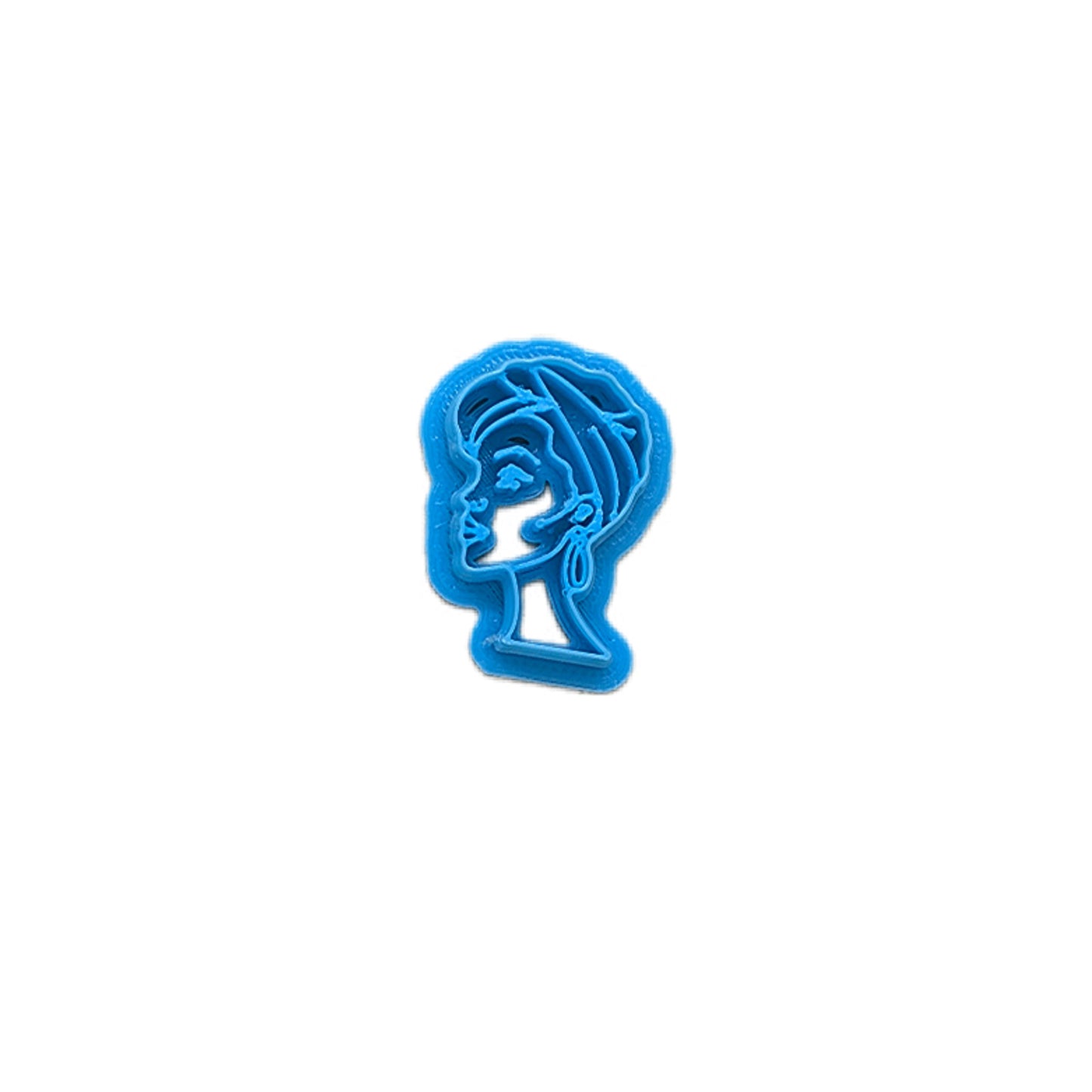 African Woman in Head Wrap Scarf with Hoop Earrings Cookie Cutter: Ideal for Cookies, Ceramics, Pottery, Polymer Clay, Fondant - Multi-Medium Craft & Baking Tool