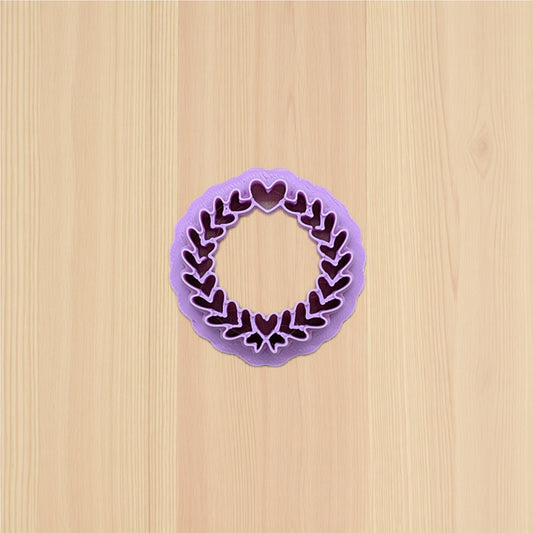 Wreath of Wild Hearts Hoop Cutter: Ideal for Ceramics, Pottery, Polymer Clay, and Fondant