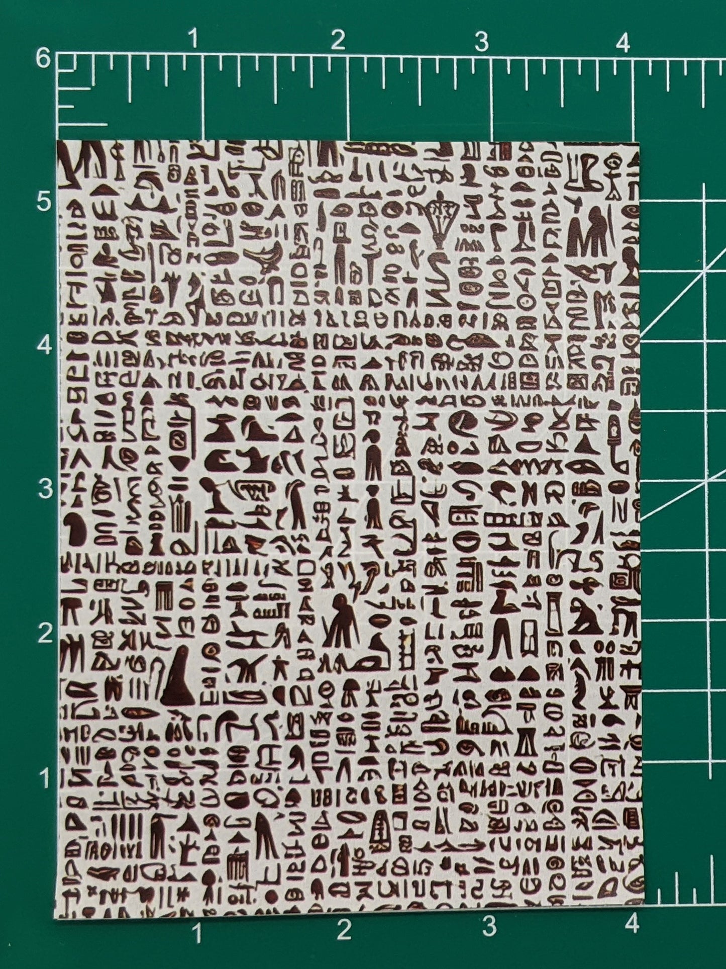 Brown Egyptian Hieroglyphics Water-Soluble Transfer Sheet