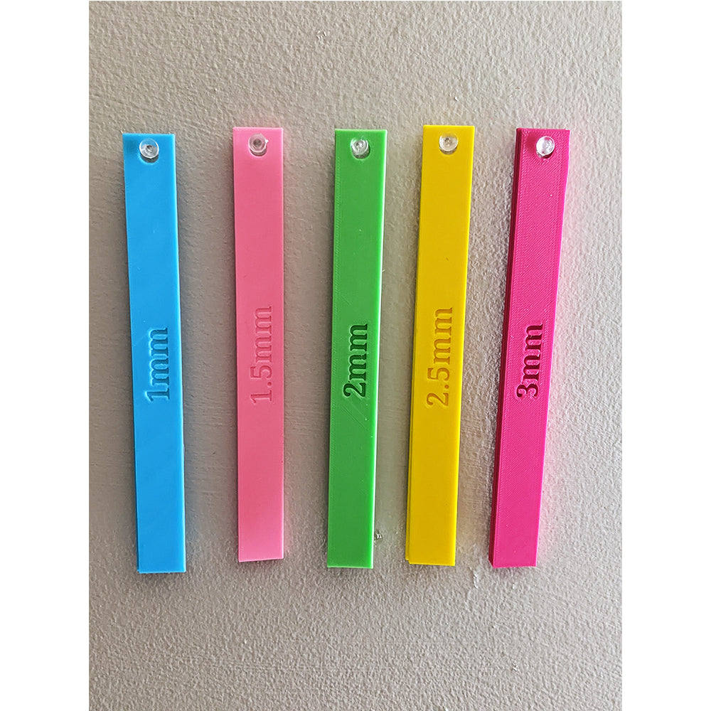 Polymer Clay Depth Guides Thickness Rolling Gauges
