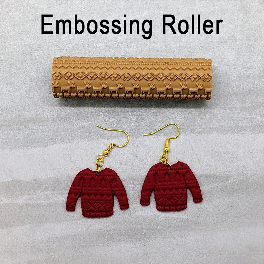 Christmas Sweater Pattern Texture Roller with Embossing & Debossing Option