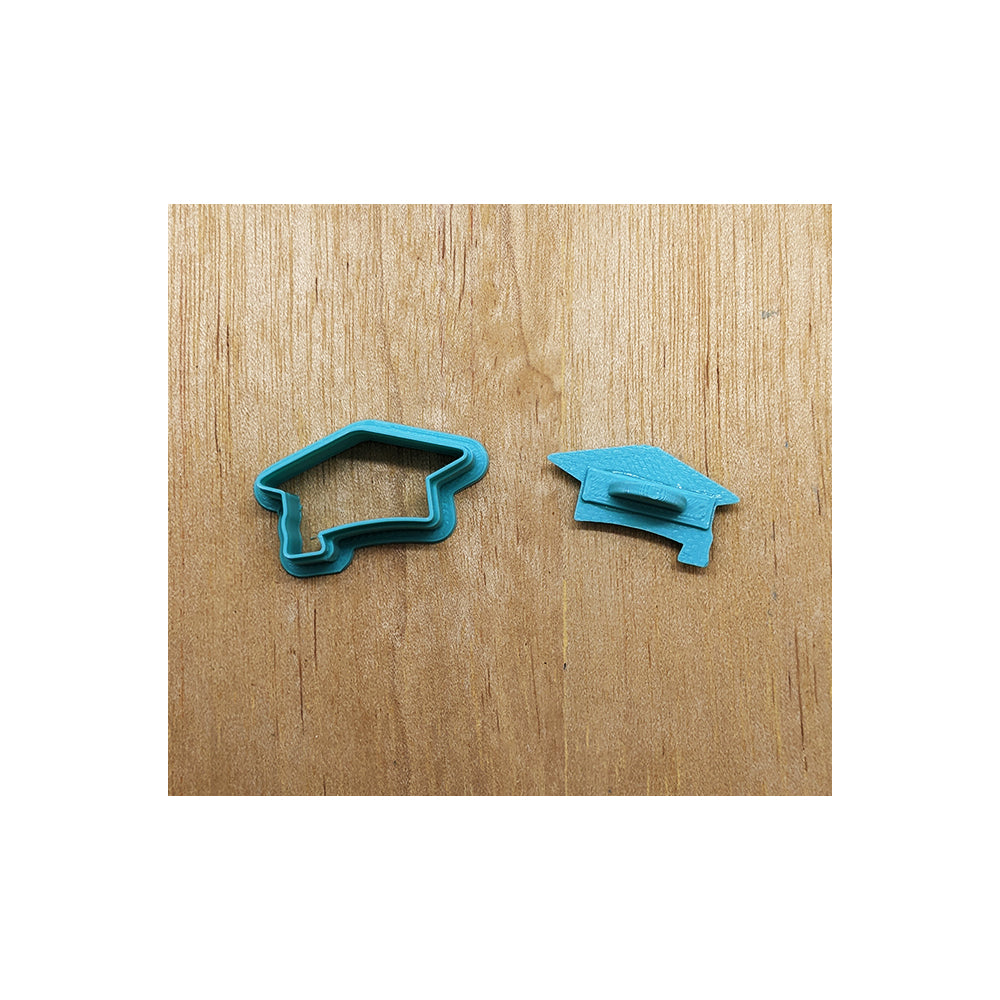 Graduation Hat Cookie Cutter & Embossing Stamp: Idea for Cookies, Ceramics, Pottery, Polymer Clay, Fondant