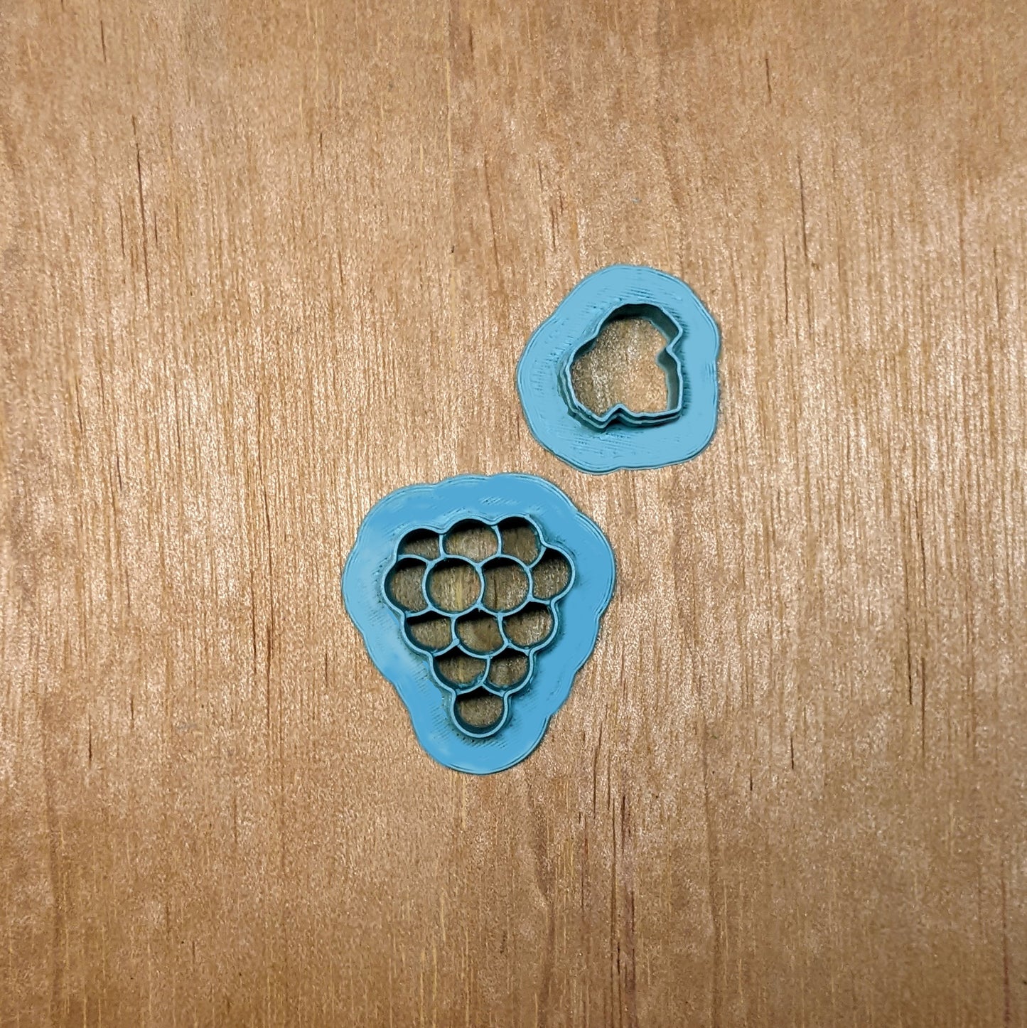 Grape and Grape Leaf 2-Piece Cookie Cutter Set - Ideal for Ceramics, Pottery, Cookies, Polymer Clay, Fondant, and More
