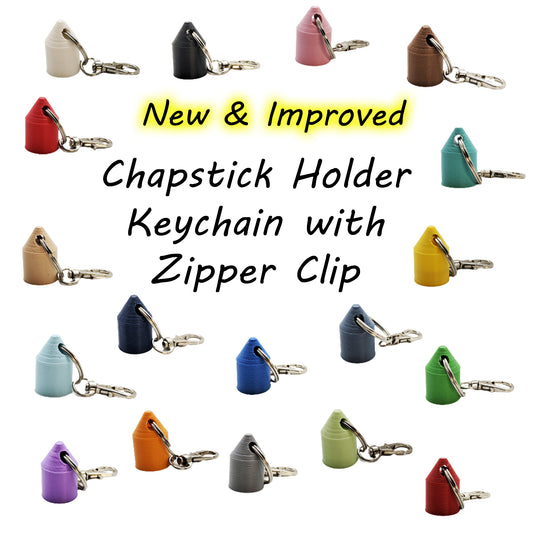 Chapstick Holder Keychain with Clip